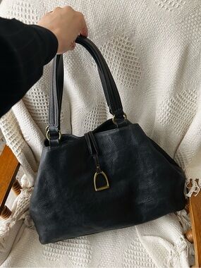 Vintage Ralph Lauren Black big Leather Tote bag